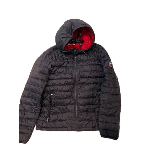 Tommy Hilfiger Blue Super Puff Puffy Jacket Mens L - Picture 1 of 5